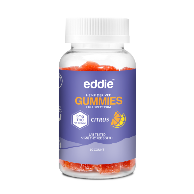 Eddie THC Gummies CITRUS 5mg 10ct Minnesota Compliant Eddie Hemp
