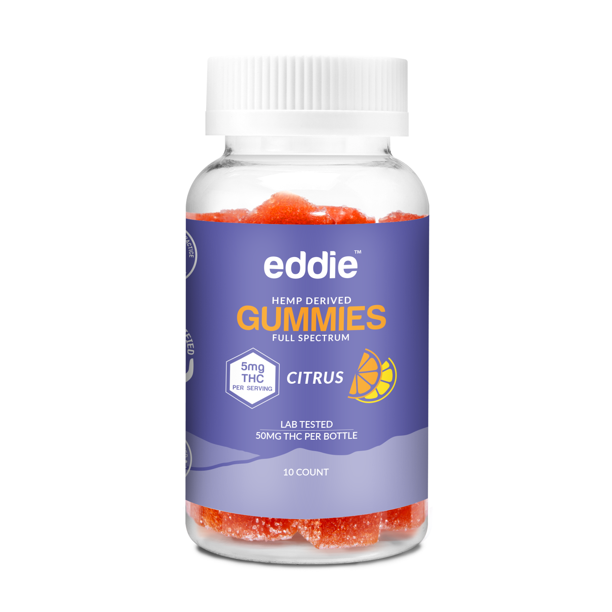 Eddie THC Gummies CITRUS 5mg 10ct Minnesota Compliant Eddie Hemp